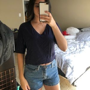 Lululemon cropped workout shirt